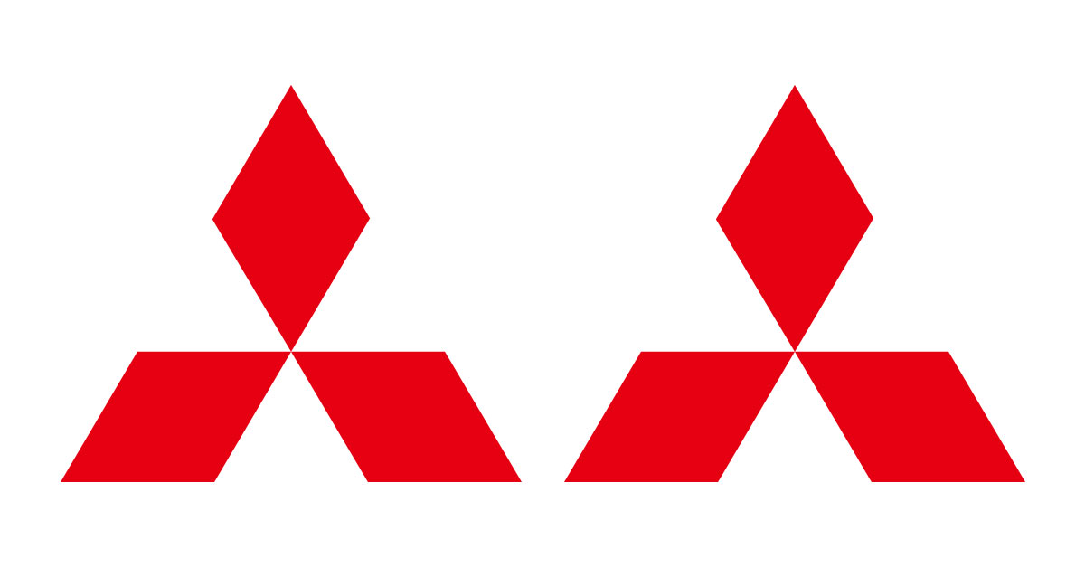 Mitsubishi Logo shown twice