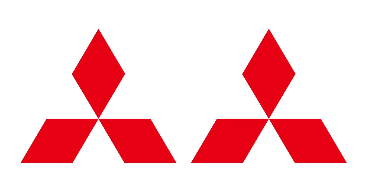 Mitsubishi Logo shown twice