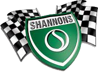 Shannon's badge with racing flags