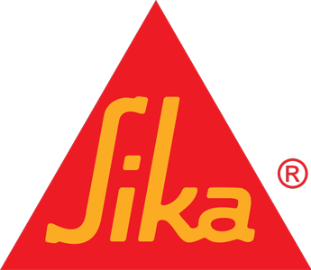 Red triangle with Sika written in yellow.