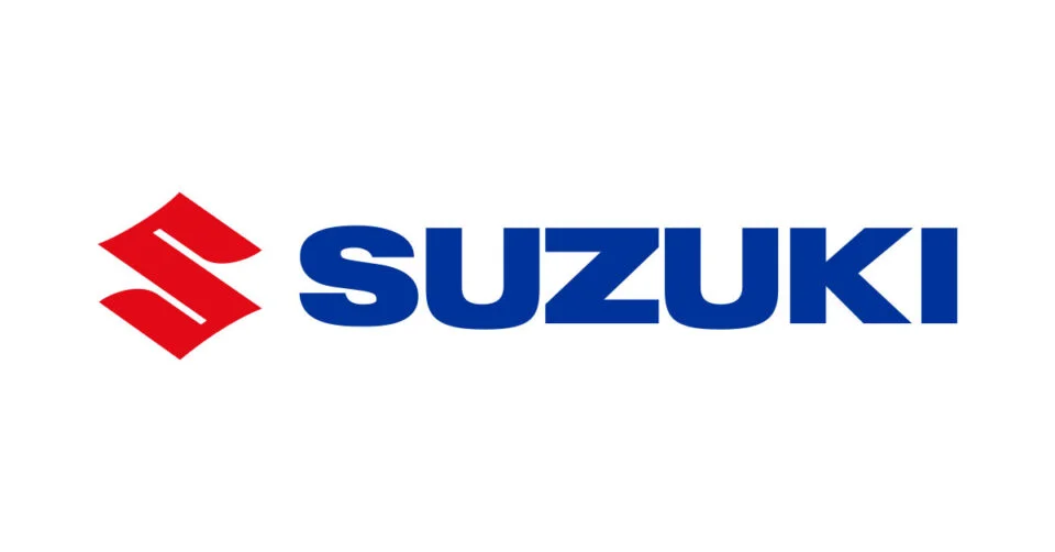 Suzuki logo with iconic red S and blue text for Suzuki