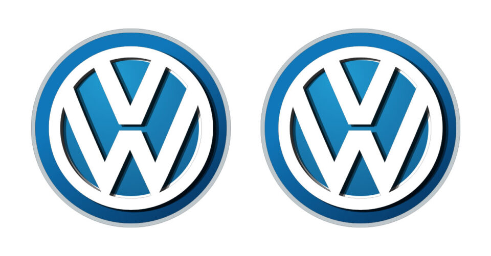 Volkswagen Logo shown twice